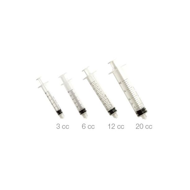 Pac-Dent Luer-Lock Endo Irrigation Syringes, 3 cc, disposable, Non-Sterile